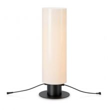 Garden24 lampa ogrodowa stojąca czarna + biały abażur 12W led ściemnialna IP44